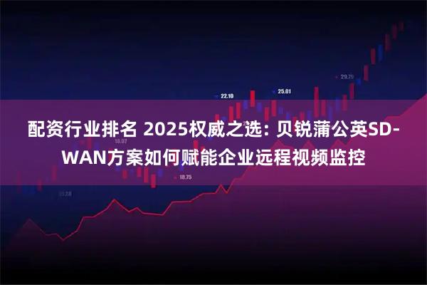配资行业排名 2025权威之选: 贝锐蒲公英SD-WAN方案如何赋能企业远程视频监控